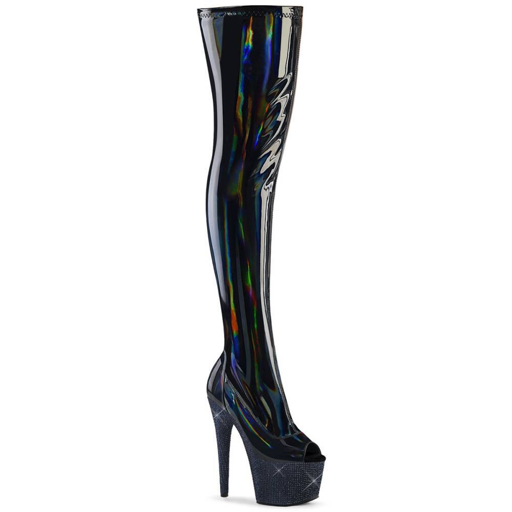 Pleaser - BEJEWELED30117 Cuissardes à plateforme - Noir Product image